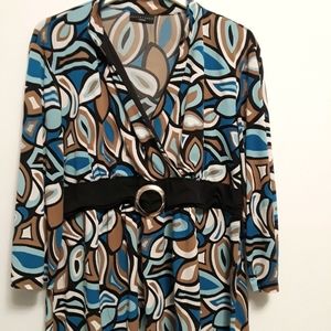 Apostrophe plus size print blouse